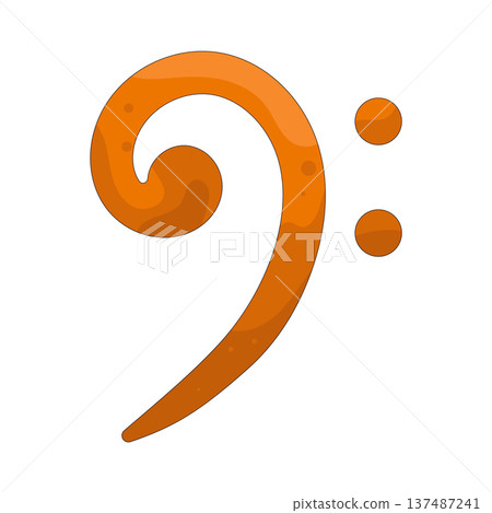 illustration of bass clef illustration of bass clef 137487241