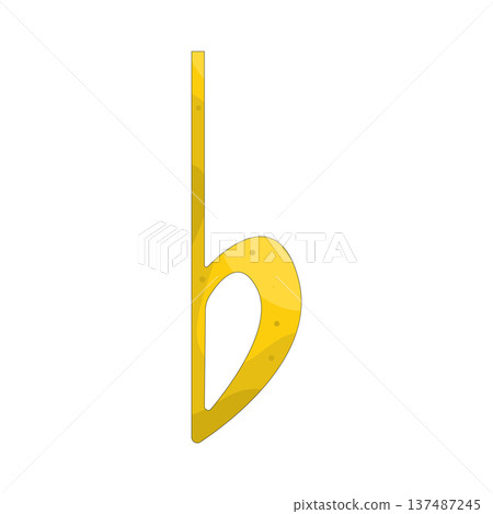 illustration of flat note illustration of flat note 137487245