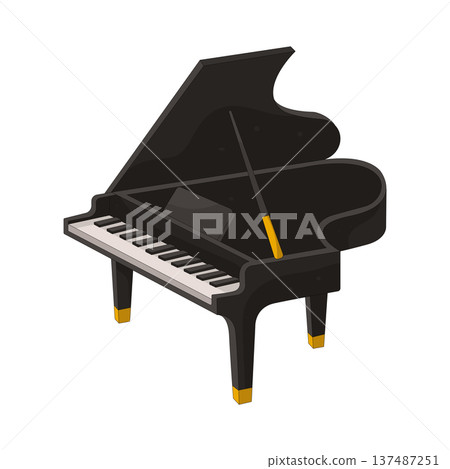illustration of piano illustration of piano 137487251