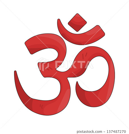 illustration of om symbol 137487270