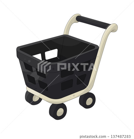 illustration of shopping cart illustration of shopping cart 137487283