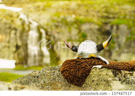 Viking accessory on nature, Norway Viking accessory on nature, Norway 137487517