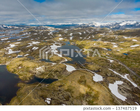 Mountains landscape. Norwegian route Sognefjellet Mountains landscape. Norwegian route Sognefjellet 137487519