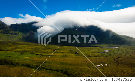 Gimsoya island landscape Lofoten Norway 137487530