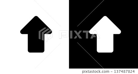 Upward arrow icon (vector) representing growth and rise Upward arrow icon (vector) representing growth and rise 137487824
