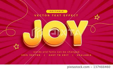 text effect style joy editable font design 137488460