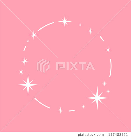 artisitc and cute starry round border frame with blank space artisitc and cute starry round border frame with blank space 137488551