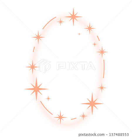artistic and elegant starry empty oval frame design artistic and elegant starry empty oval frame design 137488553