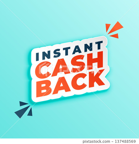 cashback bonus offer sticker background for online marketing 137488569