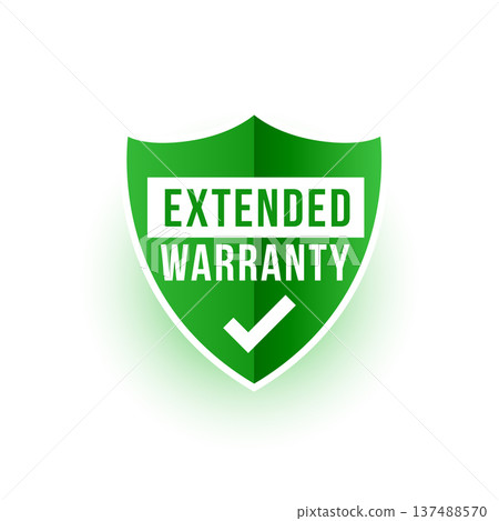 certified extended warranty service label with security shielded sign 137488570