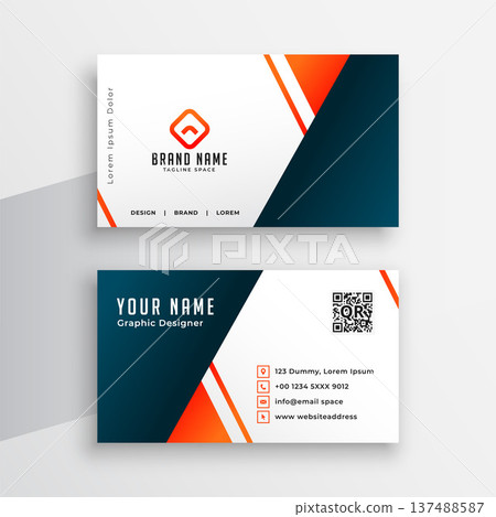 corporate business card template a modern stationery corporate business card template a modern stationery 137488587