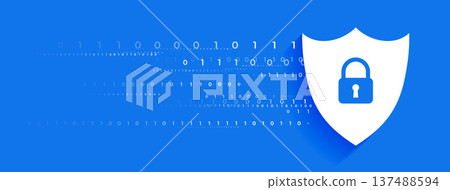 cyber security digital shield binary code encrypted concept background cyber security digital shield binary code encrypted concept background 137488594