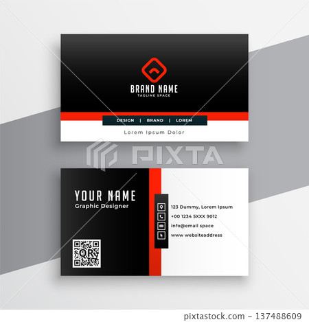 double sided business card template with a professional touch 137488609
