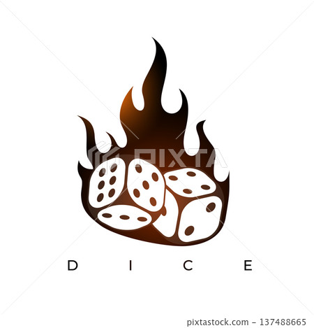 gambling dice game cube with fiery flame design gambling dice game cube with fiery flame design 137488665