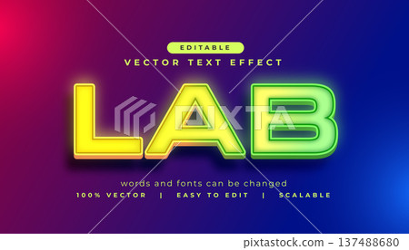 glowing editable lab text style effect template glowing editable lab text style effect template 137488680