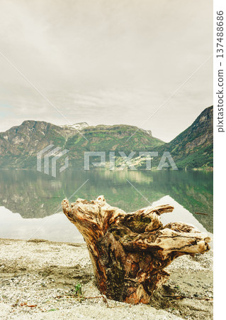 Mountains and lake in Norway, Mountains and lake in Norway, 137488686
