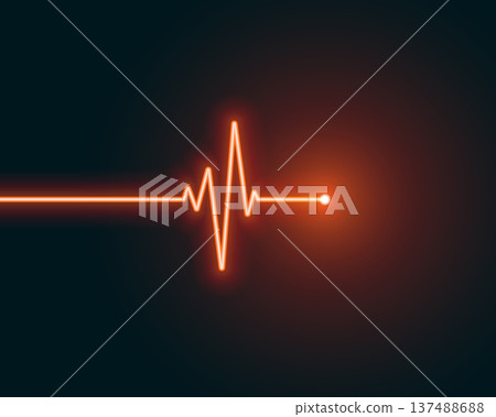 glowing neon ecg pulse rate chart background glowing neon ecg pulse rate chart background 137488688