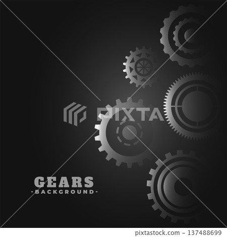 grey cogwheel mechanism dark background design grey cogwheel mechanism dark background design 137488699