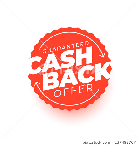 guaranteed cashback service offer tag template design guaranteed cashback service offer tag template design 137488707