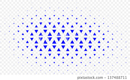 halftone style blue lowpoly triangle on transparent background halftone style blue lowpoly triangle on transparent background 137488711