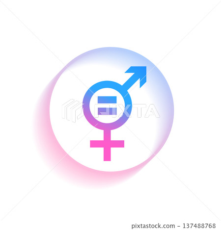 isolated male female gender equality concept background 137488768