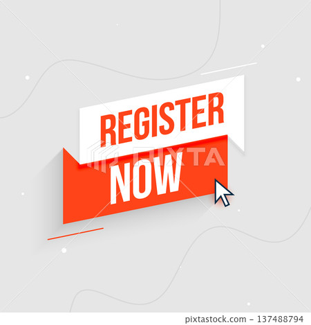 modern register now web offer template with cursor design modern register now web offer template with cursor design 137488794