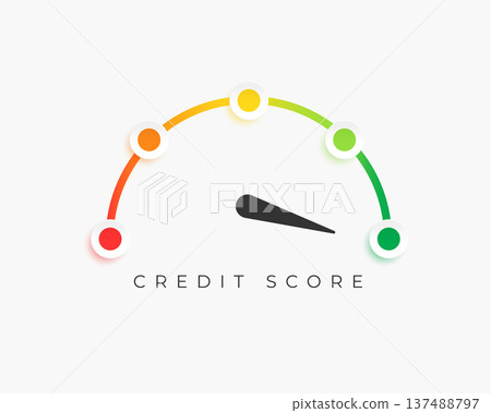modern style credit score indicator for customer feedback 137488797