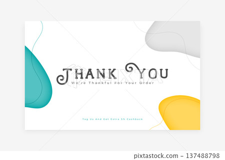 modern style thank you for order card design modern style thank you for order card design 137488798