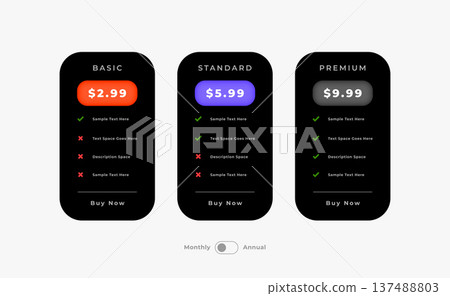 3 column pricing chart table layout for web presentation 3 column pricing chart table layout for web presentation 137488803