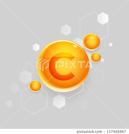 natural vitamin c gel capsule background design 137488867