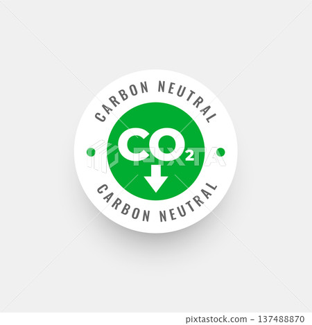 nature friendly carbon neutral reduction sticker design nature friendly carbon neutral reduction sticker design 137488870