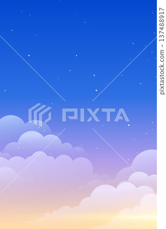 beautiful dreamy night cloudy sky background 137488917
