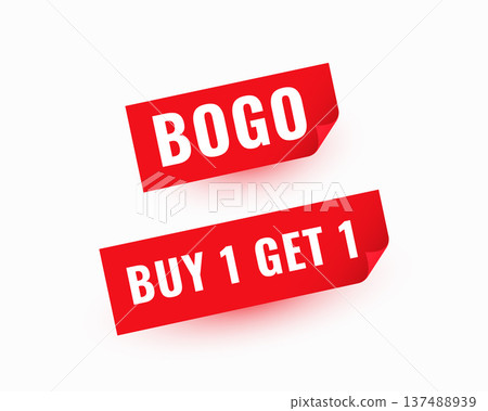bogo sale offer sticker background for promo campaign bogo sale offer sticker background for promo campaign 137488939