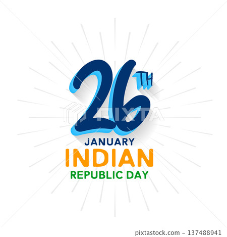 bold 26 january text for indian republic day event background bold 26 january text for indian republic day event background 137488941
