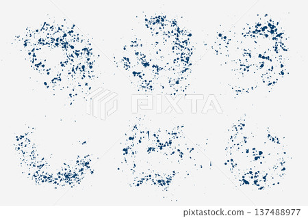 collection of watercolor stain texture element design 137488977