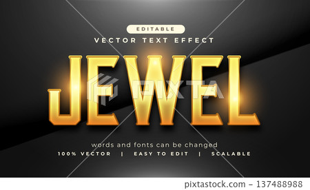customizable golden jewel text effect dark template 137488988
