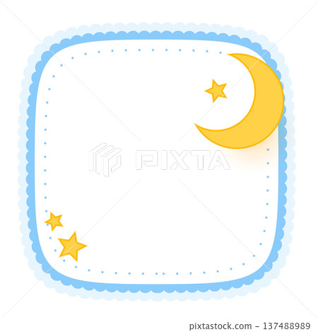 cute empty night sky border frame with moon and stars cute empty night sky border frame with moon and stars 137488989