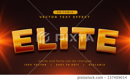 editable golden elite text effect style mockup 137489014