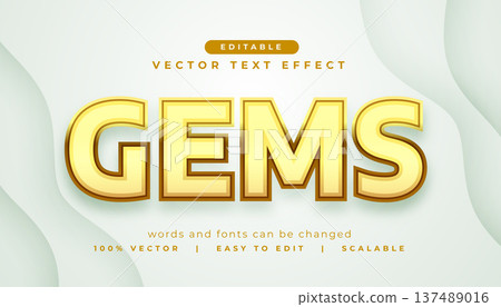 editable text effect with golden gems lettering 137489016