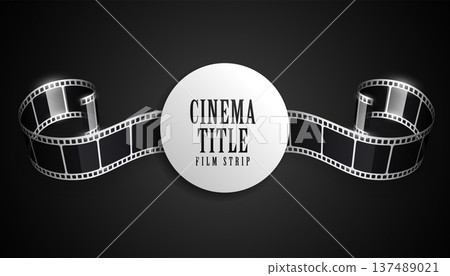 elegant cinema movie reel black background elegant cinema movie reel black background 137489021