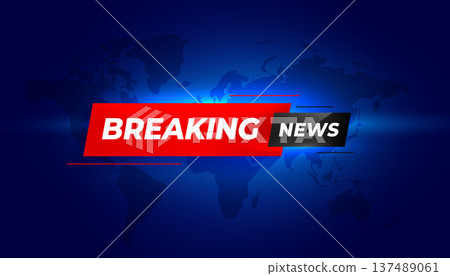 global breaking news reporting background with world map design global breaking news reporting background with world map design 137489061