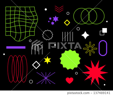 minimal style y2k brutalism shape element in collection 137489141