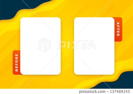 modern before and after preview background with copy space 137489143
