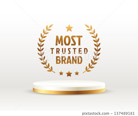 premium most trusted brand winner award background 137489181