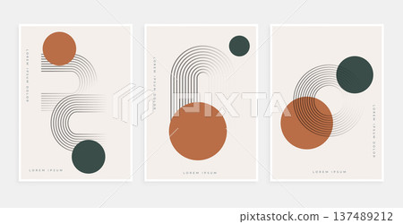 set of minimal bauhaus linear figure concept poster design set of minimal bauhaus linear figure concept poster design 137489212