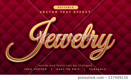 stylish golden jewelry lettering text effect mockup 137489230