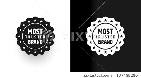 white black most trusted reliable brand sticker in set white black most trusted reliable brand sticker in set 137489280