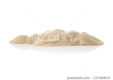 Beige sand pile suggesting a beach scene or vacation, PNG 137489674