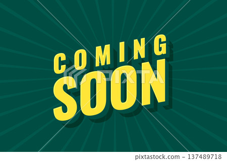 3d style coming soon announcement background design 137489718