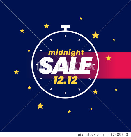 12.12 shopping festival midnight sale offer background with countdown timer 12.12 shopping festival midnight sale offer background with countdown timer 137489730